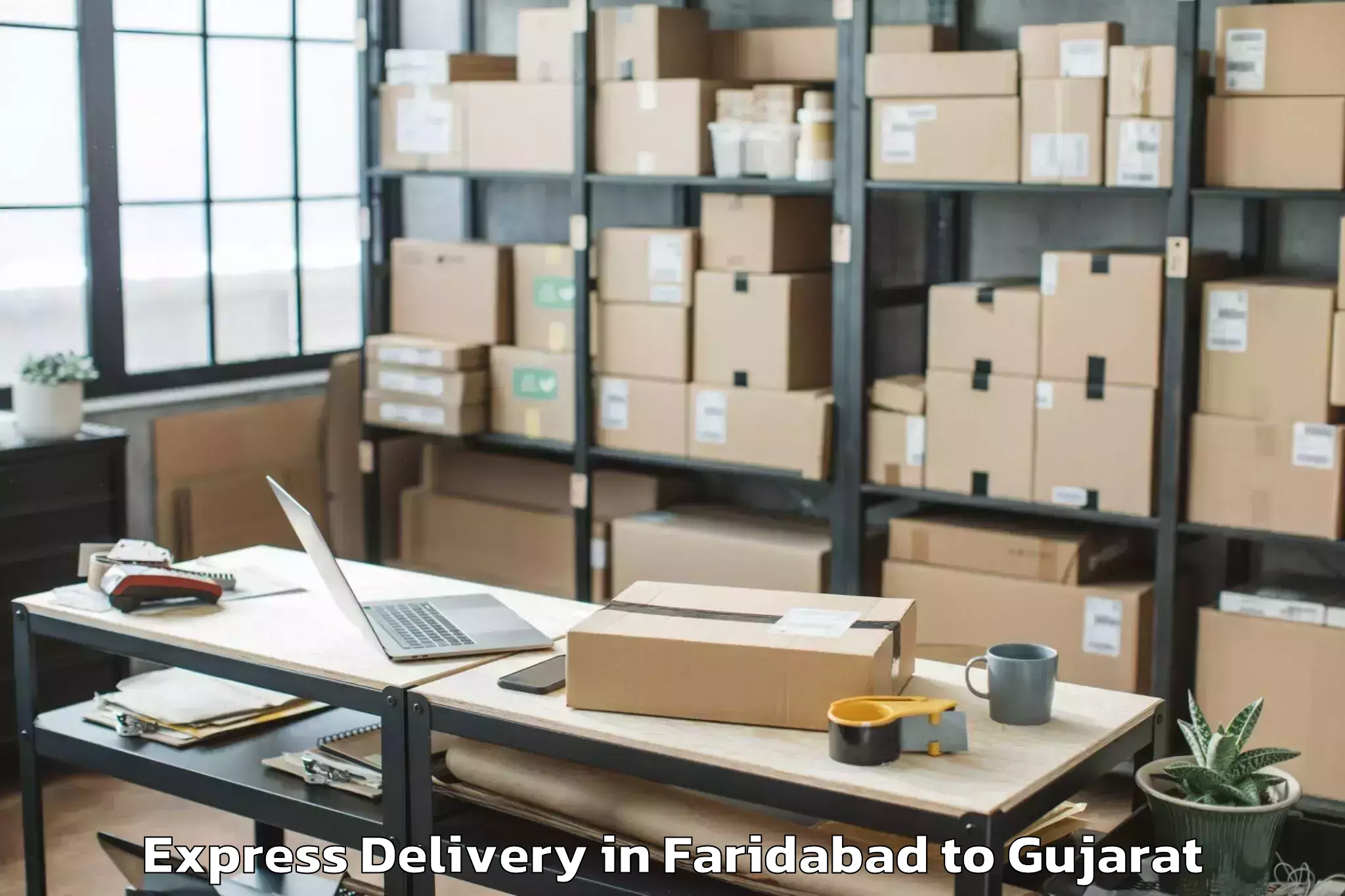 Faridabad to Limkheda Express Delivery Booking